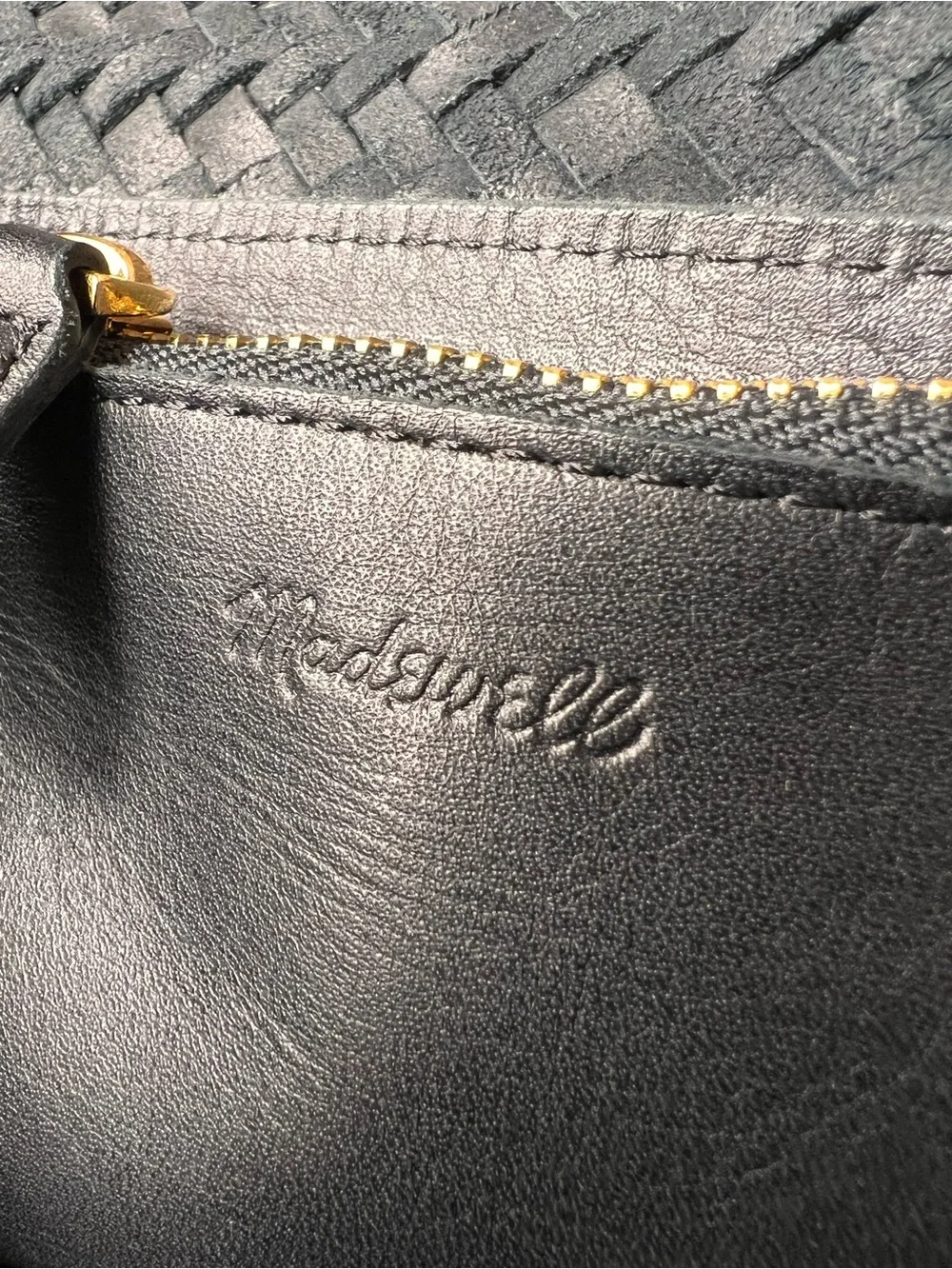 Madewell Cow Leather Handwoven Tote with seamless construction, black 🖤 - Picture 3 of 17
